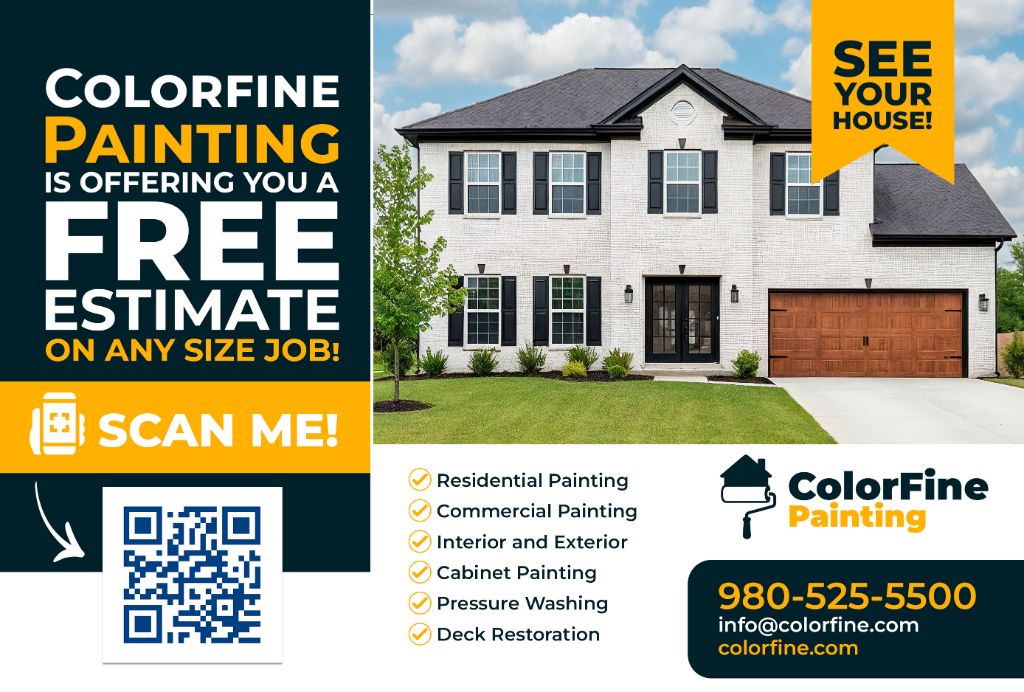 Personalized postcard with transformed house