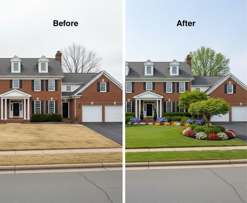 Landscaping Before/After Example